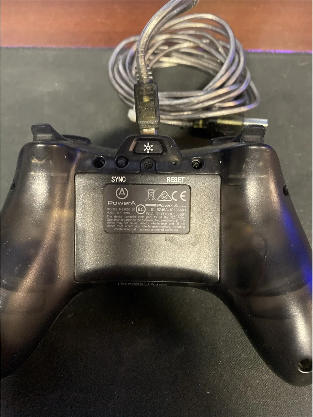 PowerA Mini Liquid Metal Controller For Wii U Black 1422653-01 Power A